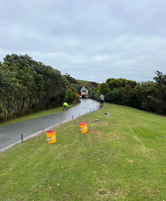 Concrete Driveway Cornerstone concrete pumping Auckland, NZ